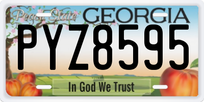 GA license plate PYZ8595