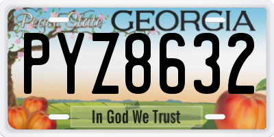 GA license plate PYZ8632