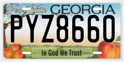GA license plate PYZ8660