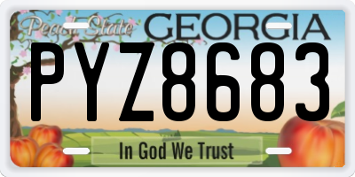 GA license plate PYZ8683