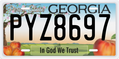 GA license plate PYZ8697