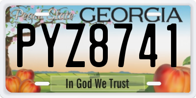 GA license plate PYZ8741