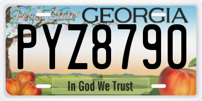 GA license plate PYZ8790