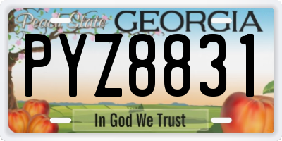 GA license plate PYZ8831