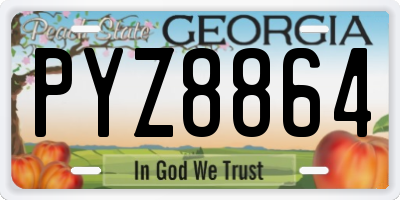 GA license plate PYZ8864