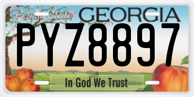 GA license plate PYZ8897