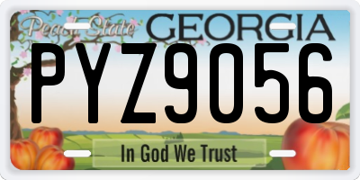 GA license plate PYZ9056