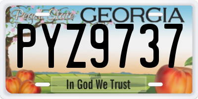 GA license plate PYZ9737