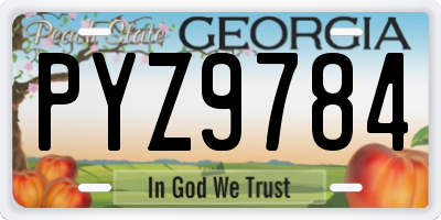 GA license plate PYZ9784