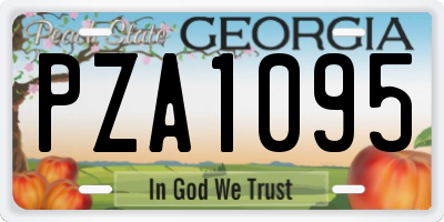 GA license plate PZA1095