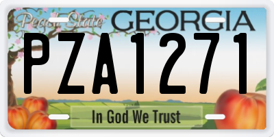 GA license plate PZA1271