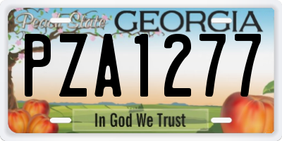GA license plate PZA1277
