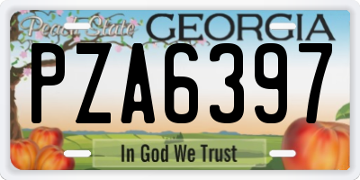 GA license plate PZA6397