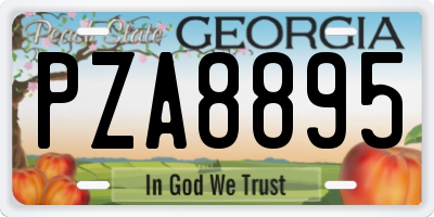 GA license plate PZA8895