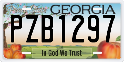 GA license plate PZB1297