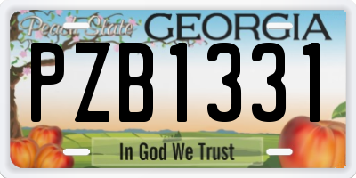 GA license plate PZB1331