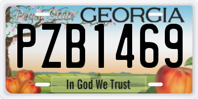 GA license plate PZB1469