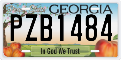 GA license plate PZB1484