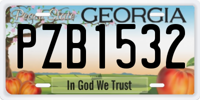 GA license plate PZB1532
