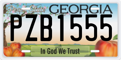 GA license plate PZB1555