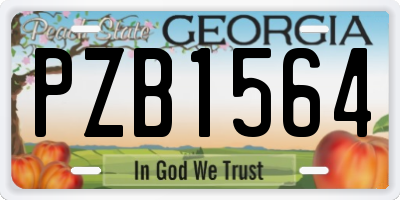 GA license plate PZB1564