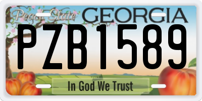 GA license plate PZB1589