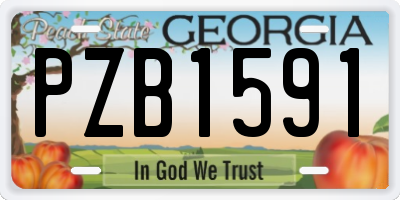 GA license plate PZB1591