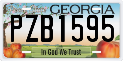 GA license plate PZB1595