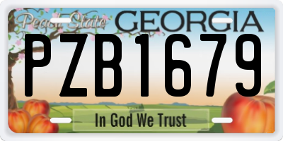 GA license plate PZB1679