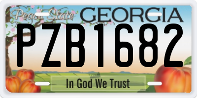 GA license plate PZB1682