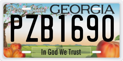 GA license plate PZB1690