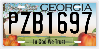 GA license plate PZB1697