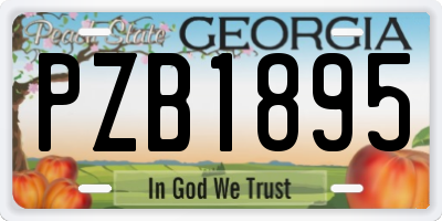 GA license plate PZB1895
