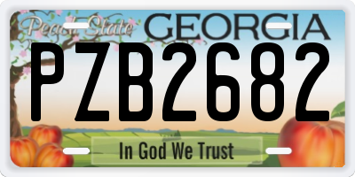 GA license plate PZB2682