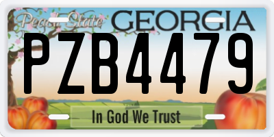 GA license plate PZB4479