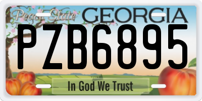 GA license plate PZB6895