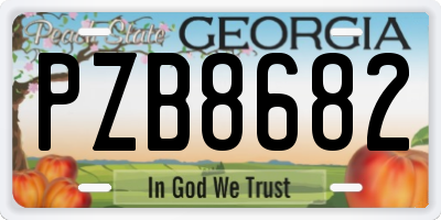 GA license plate PZB8682