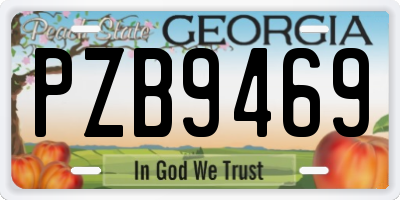 GA license plate PZB9469