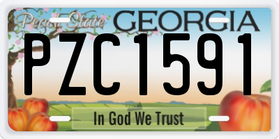 GA license plate PZC1591