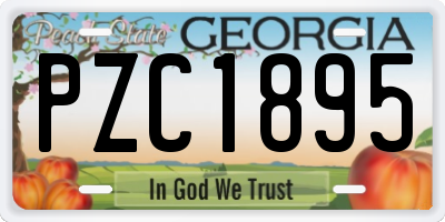 GA license plate PZC1895