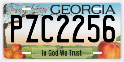 GA license plate PZC2256