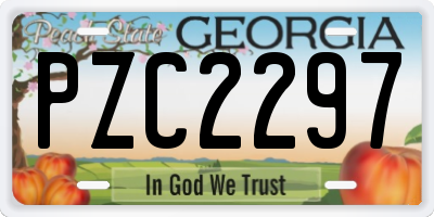 GA license plate PZC2297