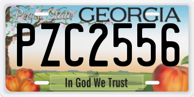 GA license plate PZC2556