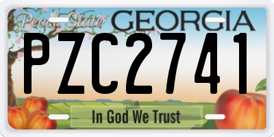 GA license plate PZC2741