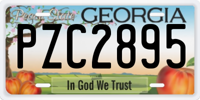 GA license plate PZC2895