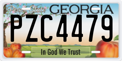 GA license plate PZC4479