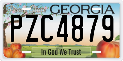 GA license plate PZC4879
