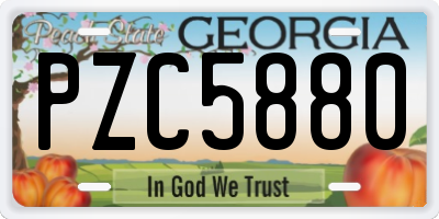 GA license plate PZC5880