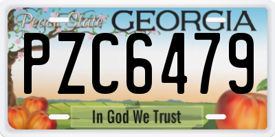 GA license plate PZC6479