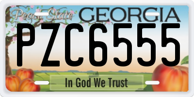 GA license plate PZC6555